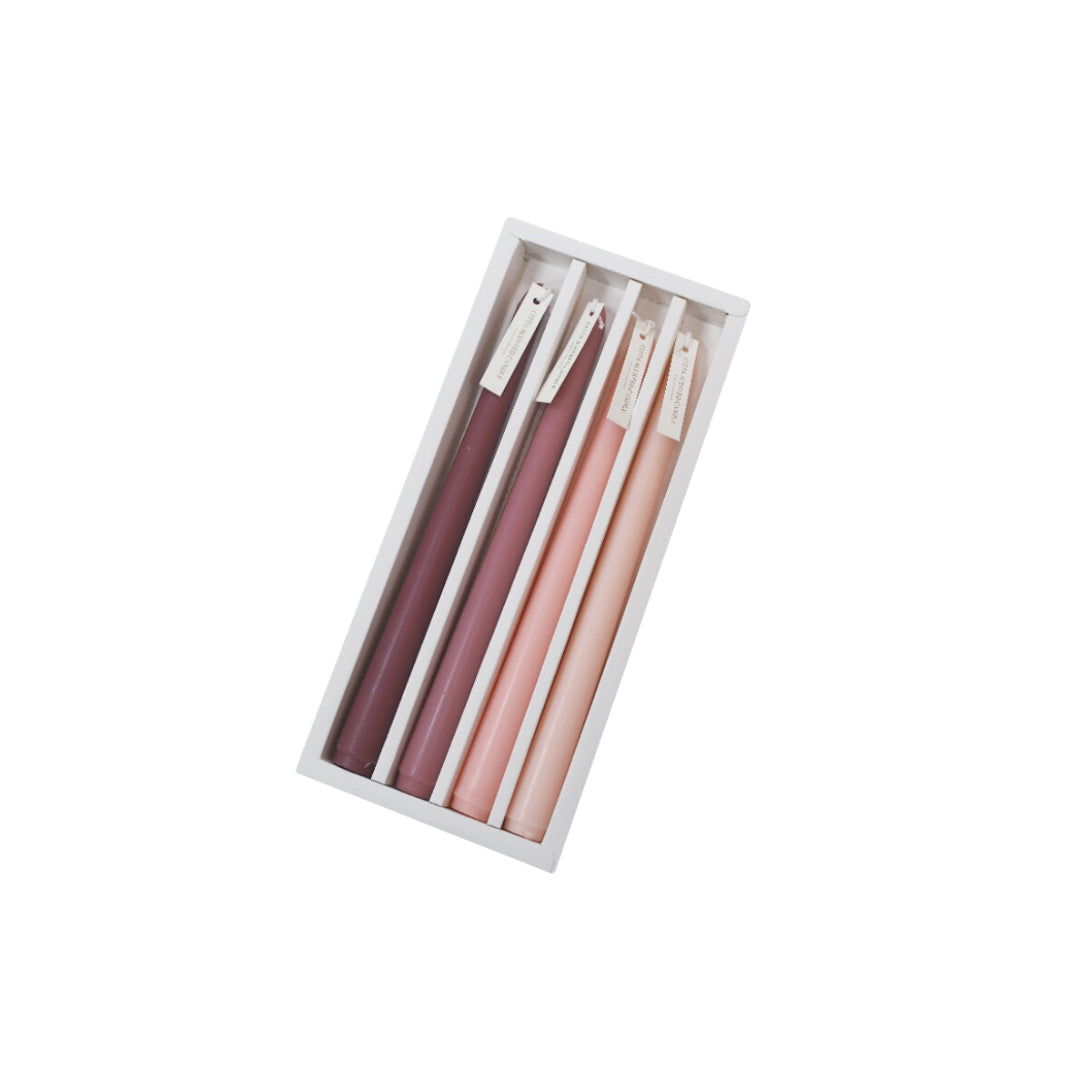 Bougies Chandelles Parfumées, 4 pièces | Assortiment Couleurs