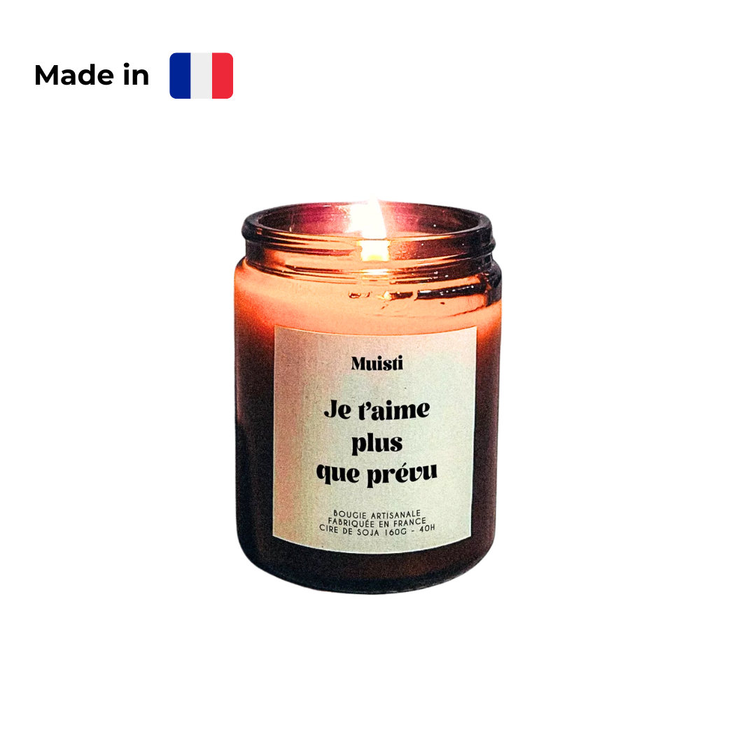 Bougie Parfumée Je t'aime plus que prévu