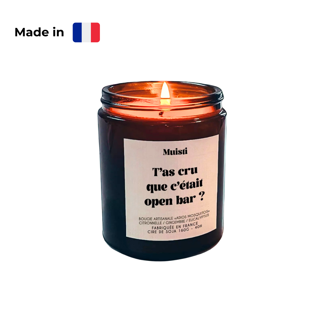 Bougie Anti-moustiques - T'as cru que c'était open bar ?
