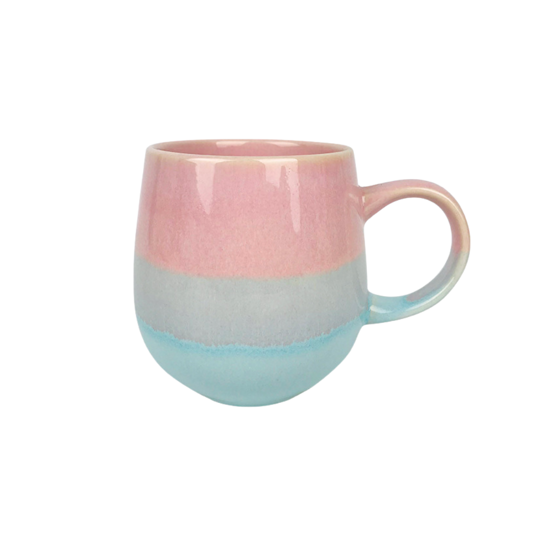 Mug Sintra en Céramique｜Rose & Bleu Pastel